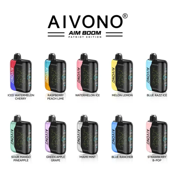 AIVONO BOOM PATRIOT EDITION 25000 (25K)Puffs Disposable Vape