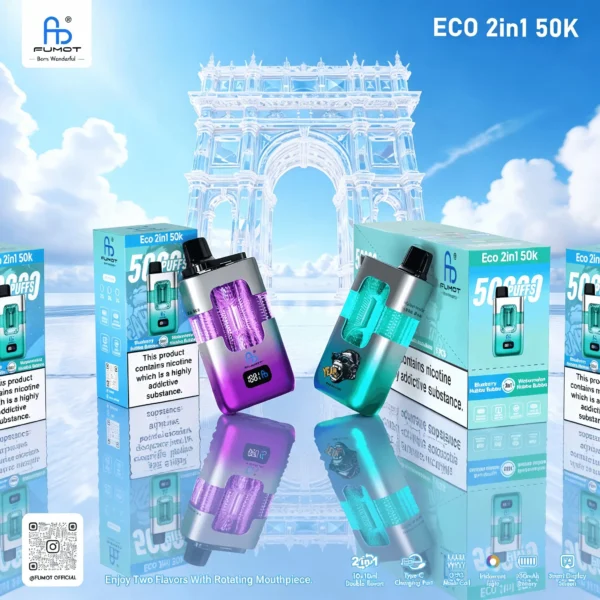 Fumot Eco50000 (50K) Puffs  2in1 Disposable Vape