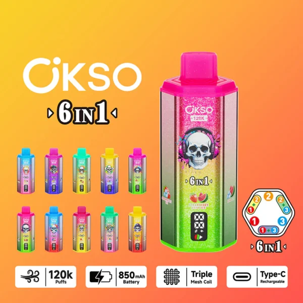 OKSO 6IN1 120000 (120K) Puffs Disposable Vape