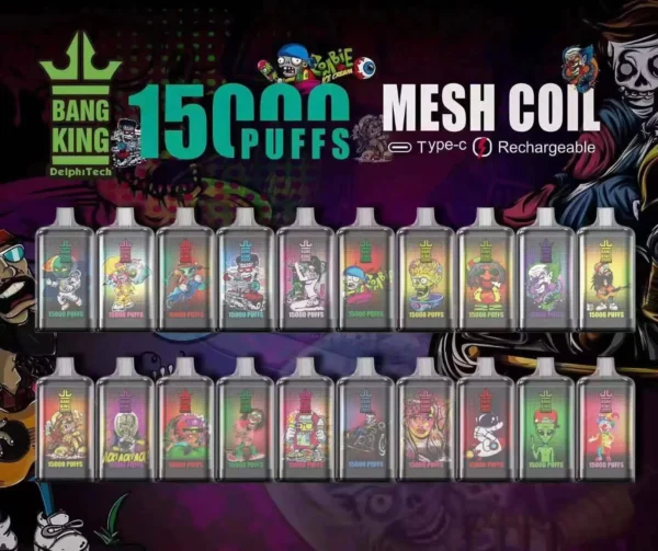 Bang King 15000 (15K)Puffs Airflow Control Disposable Vape