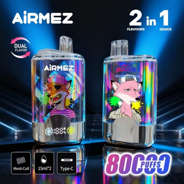 Airmez 80000 (80K)2 in 1 Puffs Disposable Vape