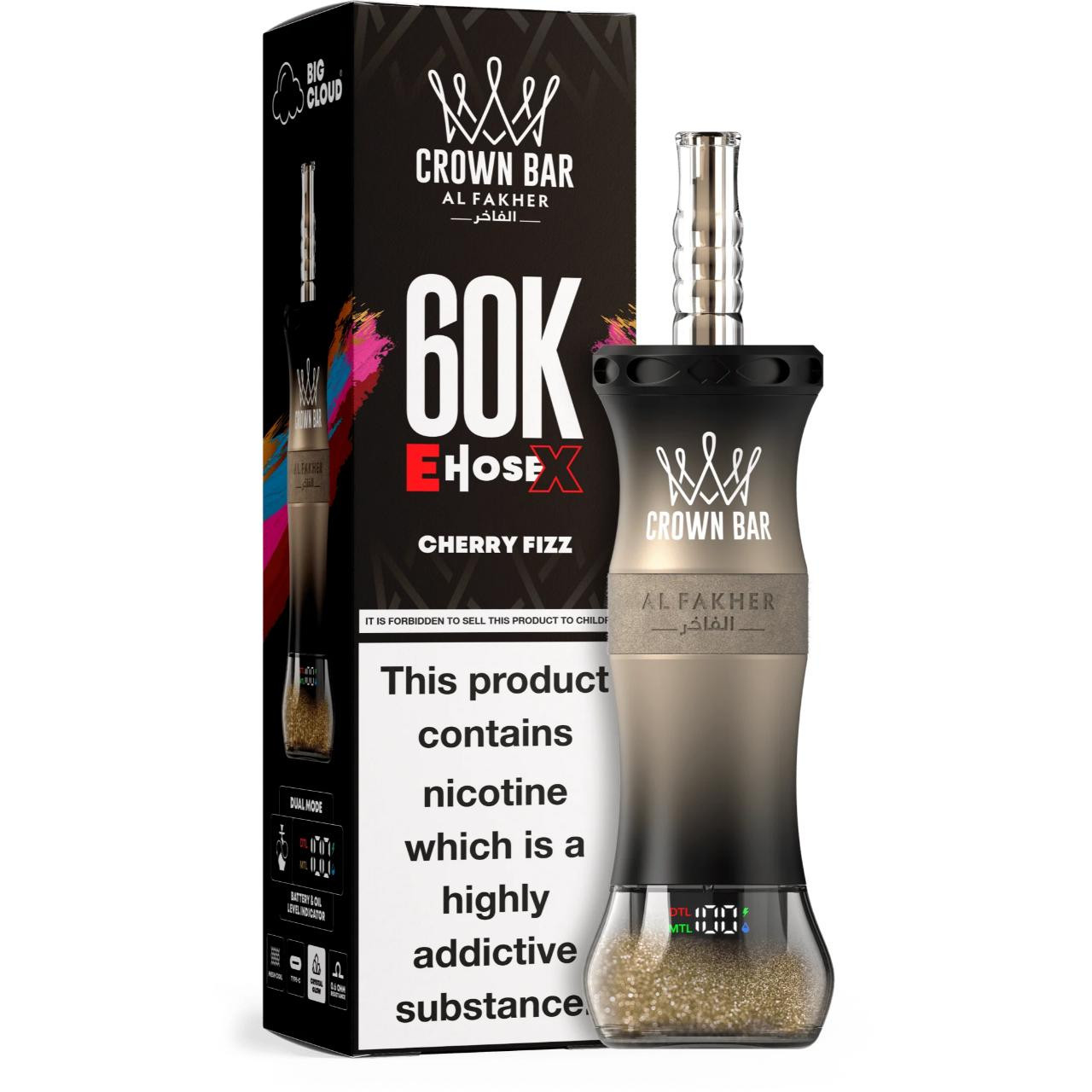 Al_Fakher_Crown_Bar_E_Hose_X_60K_Puff_Disposable_Cherry_Fizz__37770