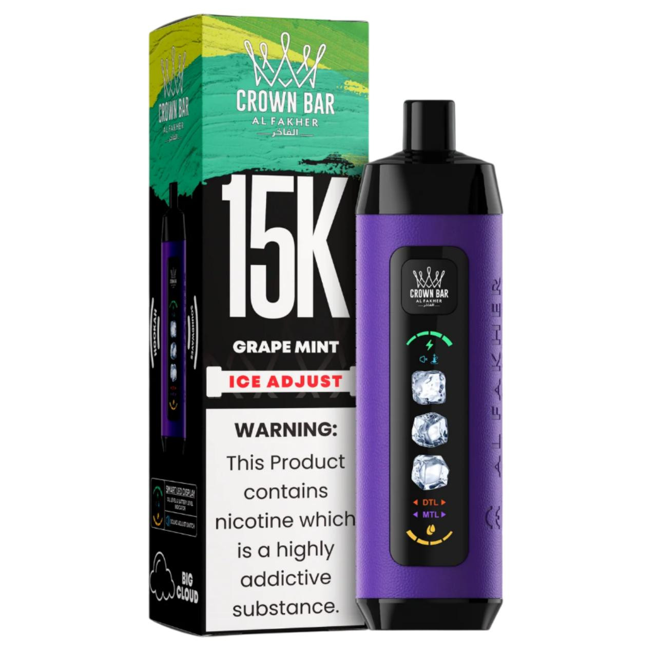 Al_Fakher_Crown_Bar_Ice_Adjust_15K_Puff_Disposable_Grape_Mint__12314
