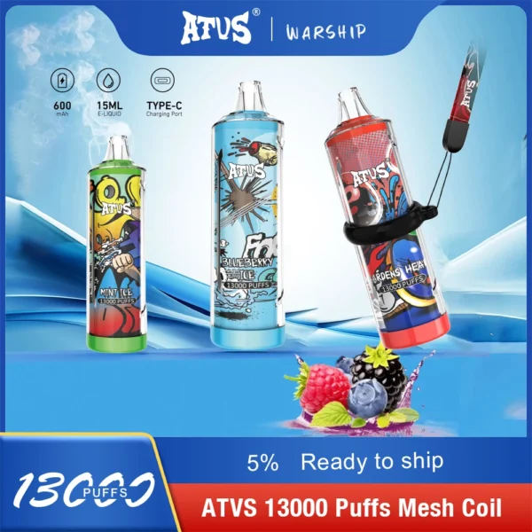 ATVS 13000 （13K) Puffs Rechargeable Disposable Vapes