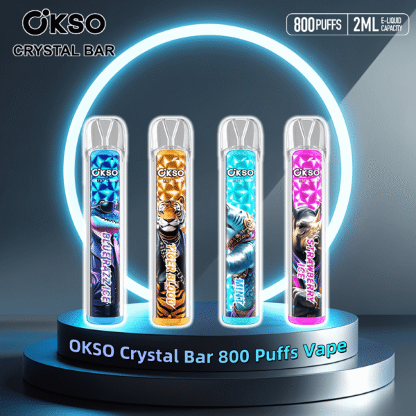 OKSO Crystal Bar 800 Puffs RGB LED Disposable Vape
