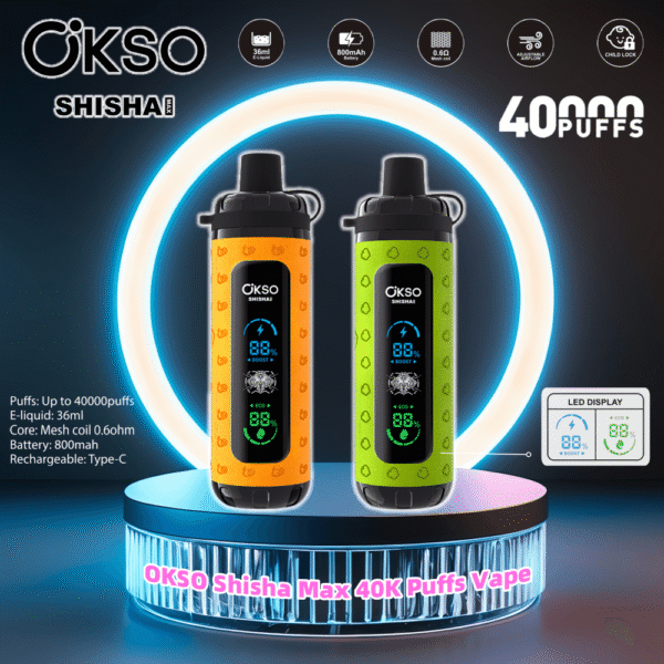 Okso Shisha Max 40000 (40K) Puffs Disposable Vape
