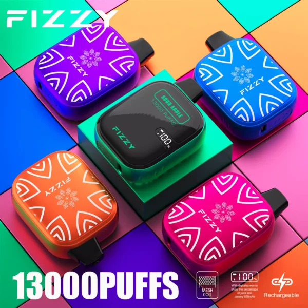 Fizzy Boom 13000 (13K) Puffs LCD Screen Rechargeable Disposable Vape