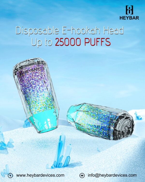 HEYBAR 25000 (25K) Puffs  E-Hookah Head Disposable Vape