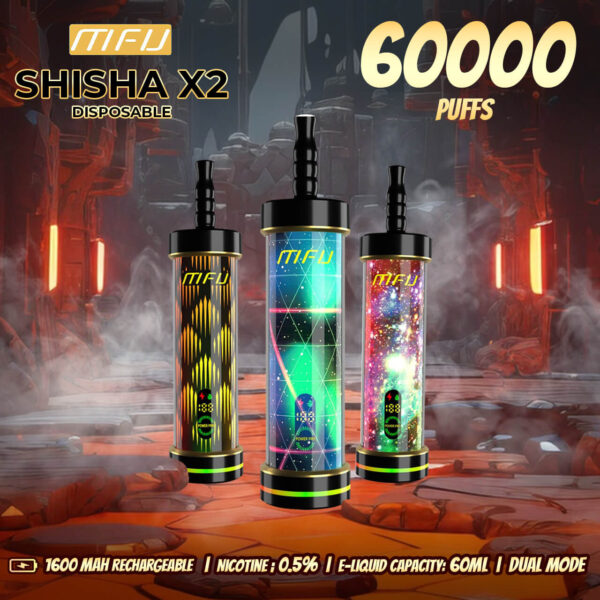 MFU SHISHA X2 Hookah 60000(60000) Puffs Disposable Vape