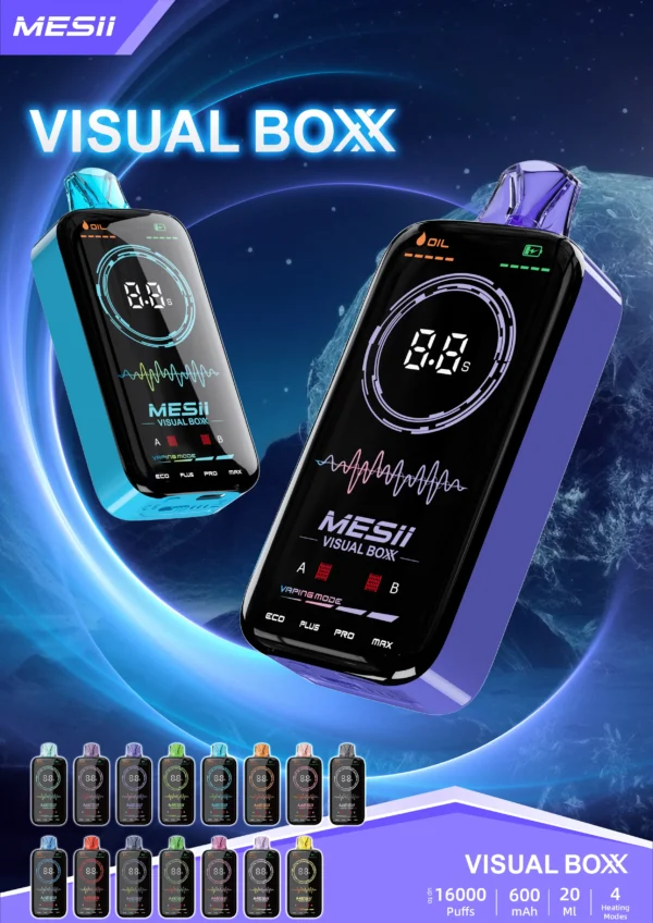MESII VISUAL BOXX 16000 (16K) Puffs Rechargeable Disposable Vapes