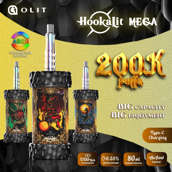 Olit HookaLit Mega 200000 (200K) Disposable Vape