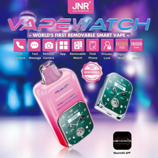JNR VapeWatch Removable Screen 30000 (30K) Puffs Disposable Vape