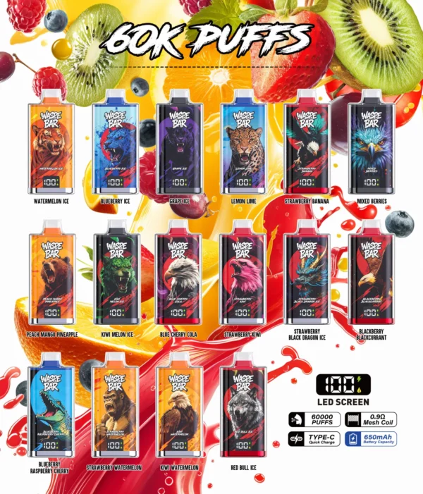 WASPE Bar 60000 (60K) Puffs Disposable Vape