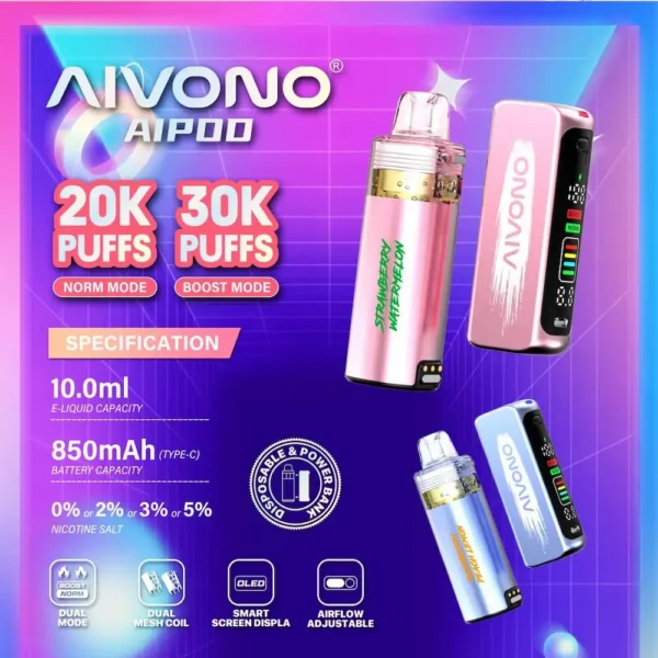 AIVONO AIM AIPOD KIT 30000（30K）Puffs  Disposable Vape