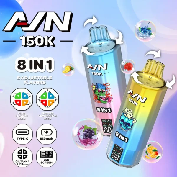 AIVONO AIM AVN 150000（150K）Puffs  8-IN-1 Tastes Disposable Vape