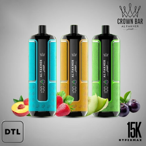 Al Fakher Crown Bar Hypermax 15000 (15K)Puffs Disposable Vape