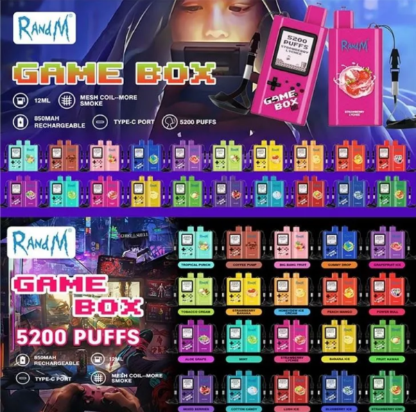 Randm Game Box 5200 Puffs Disposable Vape
