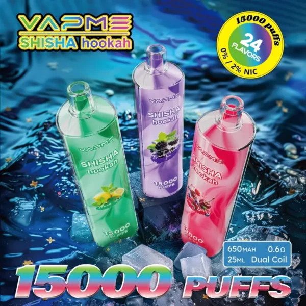 VAPME Shisha Hookah 15000 (15K) Puffs Disposable Vape