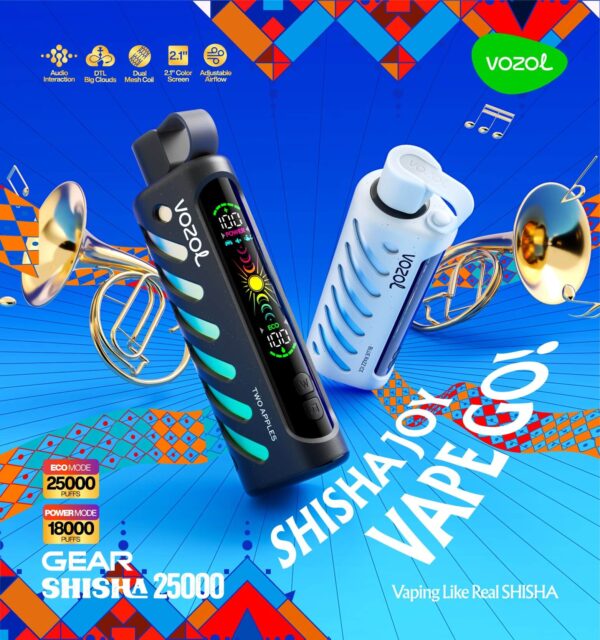 VOZOL Gear Shisha 25000 (25K) Puffs Disposable Vape